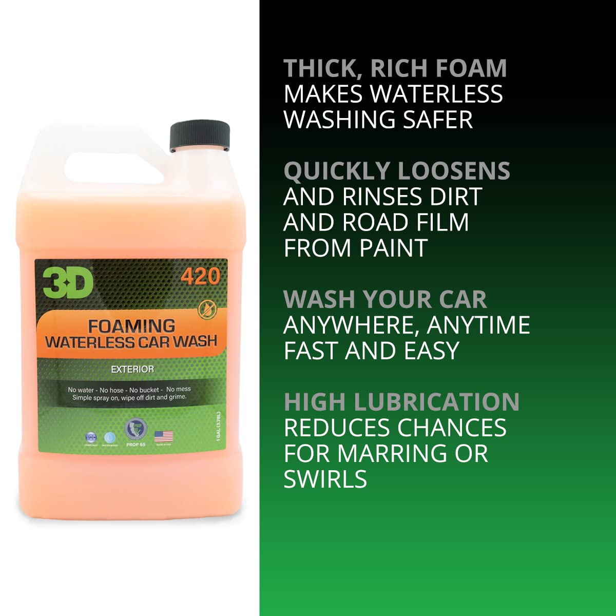 3D 420 | Foaming Waterless Car Wash - 1 Gallon