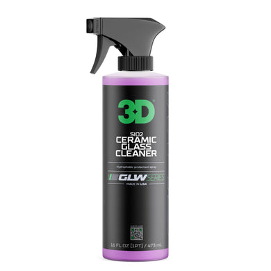 3D SiO2 Ceramic Glass Cleaner, GLW Series | Water & Rain Repellent | All-Weather Protective Ceramic Glass Cleaner | Safe for Tinted, Non-Tinted Windows & Mirrors | DIY Car Detailing | 16 oz