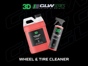 3D Wheel and Tire Cleaner, GLW Series | Ultimate Deep Clean | All-in-One Wheel & Tire Cleaner Removes Dirt, Grime, Brake Dust, Tire Browning | Safe on All Wheels | DIY Car Detailing | 16 oz