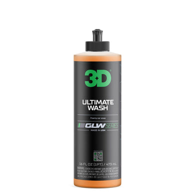 3D Ultimate Wash GLW Series | DIY Car Detailing | Ultra Foaming Shampoo | Hyper Suds with Advanced Cleaners & Polymers | Dirt & Contaminant Eliminator | Easy to Use | 16 oz