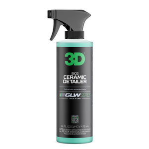 3D Ceramic Detailer, GLW Series | Hyper Gloss Finish | SiO2 Peak Hydrophobic Top Coat | Extends Life of Waxes, Sealants, Coatings | DIY Car Detailing Spray | 16 oz