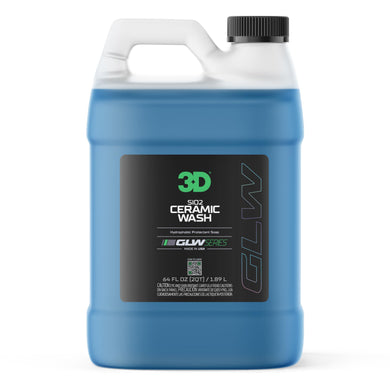 3D SiO2 Ceramic Wash and Wax Soap, GLW Series | Hyper-Glide Hydrophobic Formula | Ultimate Dirt & Contaminant Eliminator | Protects Paint | DIY Car Detailing | 64 oz