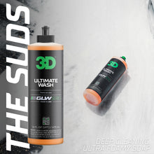 Load image into Gallery viewer, 3D Ultimate Wash GLW Series | DIY Car Detailing | Ultra Foaming Shampoo | Hyper Suds with Advanced Cleaners &amp; Polymers | Dirt &amp; Contaminant Eliminator | Easy to Use | 16 oz
