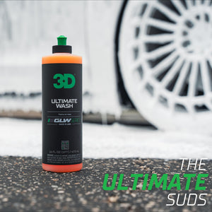 3D Ultimate Wash GLW Series | DIY Car Detailing | Ultra Foaming Shampoo | Hyper Suds with Advanced Cleaners & Polymers | Dirt & Contaminant Eliminator | Easy to Use | 64 oz