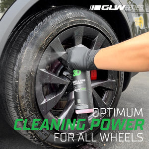 3D Wheel and Tire Cleaner, GLW Series | Ultimate Deep Clean | All-in-One Wheel & Tire Cleaner Removes Dirt, Grime, Brake Dust, Tire Browning | Safe on All Wheels | DIY Car Detailing | 16 oz