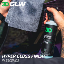 Load image into Gallery viewer, 3D Ceramic Detailer, GLW Series | Hyper Gloss Finish | SiO2 Peak Hydrophobic Top Coat | Extends Life of Waxes, Sealants, Coatings | DIY Car Detailing Spray | 16 oz