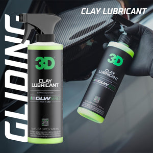 3D Clay Lubricant GLW Series | DIY Car Detailing | Hyper Slick Lubrication for Clay Bars | Eliminates Contaminants from Paint | Ultra Surface Protection | Decontamination Formula | Easy to Use | 16oz