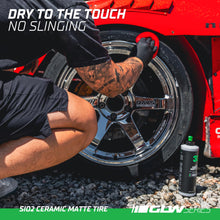 Load image into Gallery viewer, 3D SiO2 Ceramic Matte Tire Shine, GLW Series | Hydrophobic Formula Protects Against Fading, Cracking &amp; Discoloration | UV Protection Spray | Deep Dark Shine | 16 oz