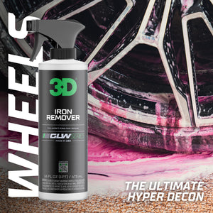 3D Iron Remover GLW Series | DIY Car Detailing | Hyper Effective Wheel Decontamination | Removes Iron Particles, Dirt, Brake Dust | Rapid Results | Ultimate Iron & Surface Contaminate Eliminator, 16oz