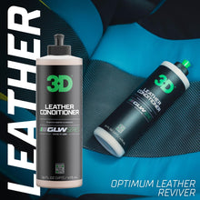 Load image into Gallery viewer, 3D Leather Conditioner for Car, GLW Series | Restore, Condition, Protect | UV Protection | Conditions Leather Seats, Furniture, Boots, Apparel | DIY Car Detailing | 16 oz