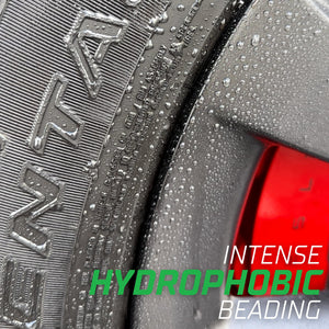 3D SiO2 Ceramic Matte Tire Shine, GLW Series | Hydrophobic Formula Protects Against Fading, Cracking & Discoloration | UV Protection Spray | Deep Dark Shine | 64 oz