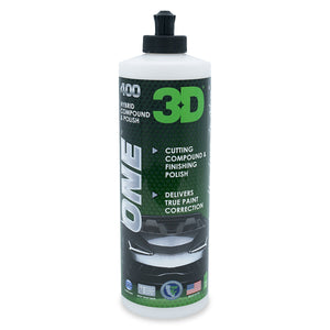 3D ONE Hybrid Compound & Finishing Polish 16 ounces Made In USA by 3D Car Care Products in California Available at 3D Car Care Miami store and www.3dcarcaremiami.com