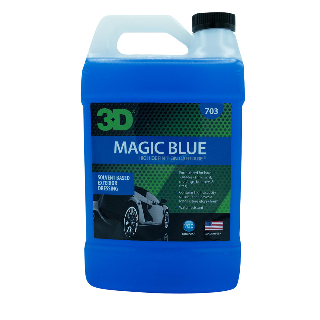3D 703 | Magic Blue Dressing - Water Resistant & Solvent Based Tire Shine