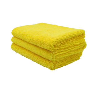 3D G-41Y | Yellow Microfiber Towels - 16"x16" 400gsm Edgeless