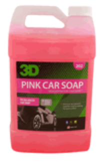 3D Pink Car Wash Soap - pH Balanced, Easy Rinse, Scratch Free Car Soap 64oz.
