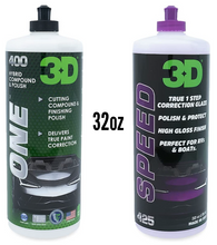 Load image into Gallery viewer, 32oz 3D ONE &amp; SPEED Combo-Rubbing Compound-Polish-All In One Kit