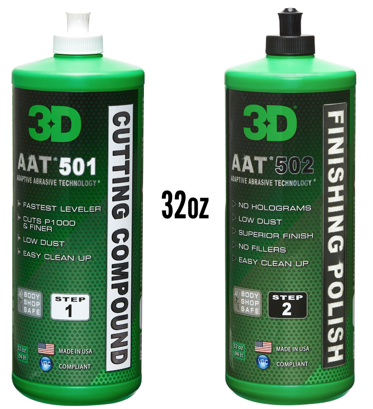 3D 501 AAT Rubbing Compound, 32 oz.