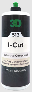 NEW 3D 513 | I-Cut 32oz One-Step Industrial Rubbing Compound+Polish