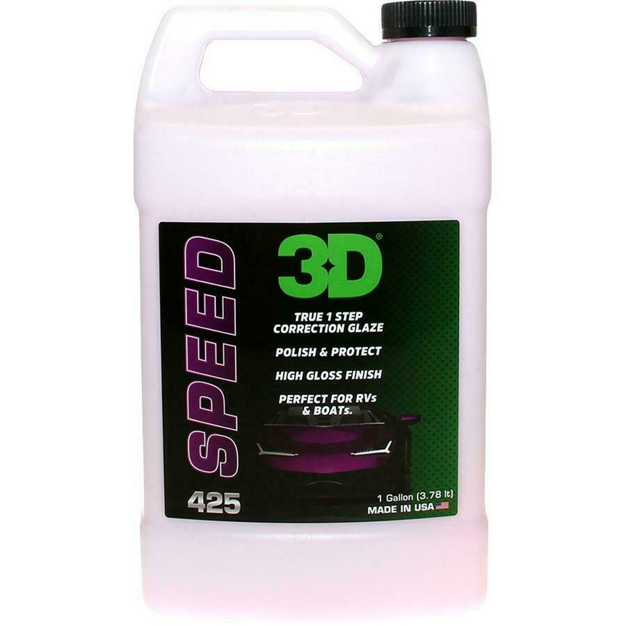 3D SPEED 8oz-16oz-32oz-1G  All-in-One Scratch/Swirl Remover & Wax  Protection #425 – 3D Car Care Miami